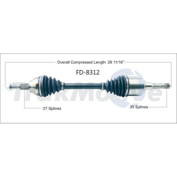 Surtrack Axle Cv Axle Shaft, Fd-8312 FD-8312